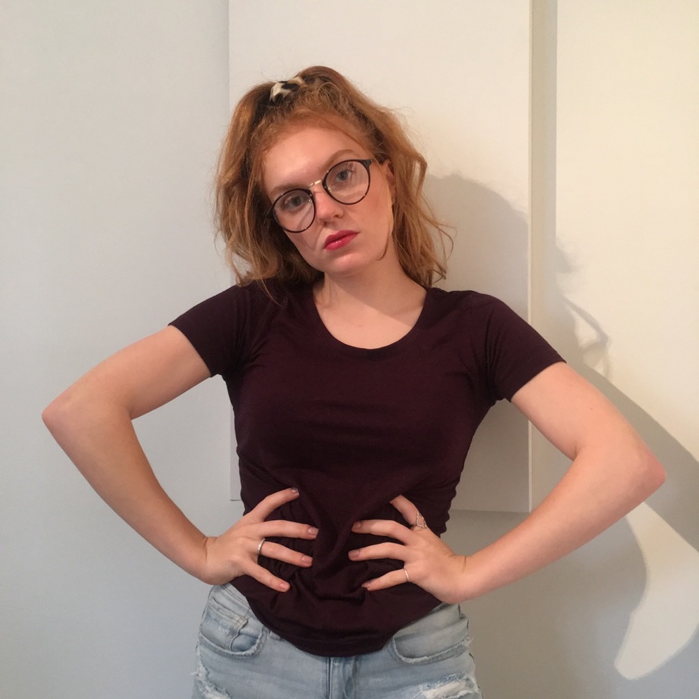 Burgundy tee